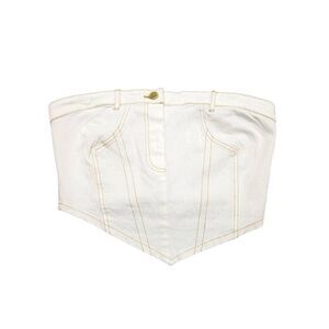 NWT LA Armario White Crop-top Women's Medium